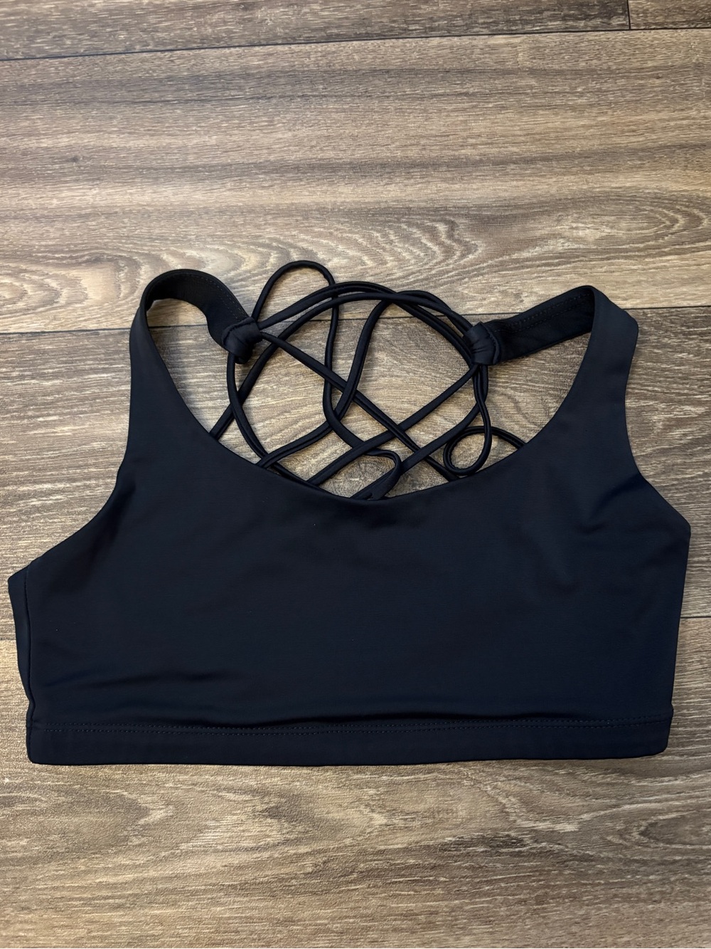 FP Movement x Onzie Black Strappy Criss Cross Back Sports Bra